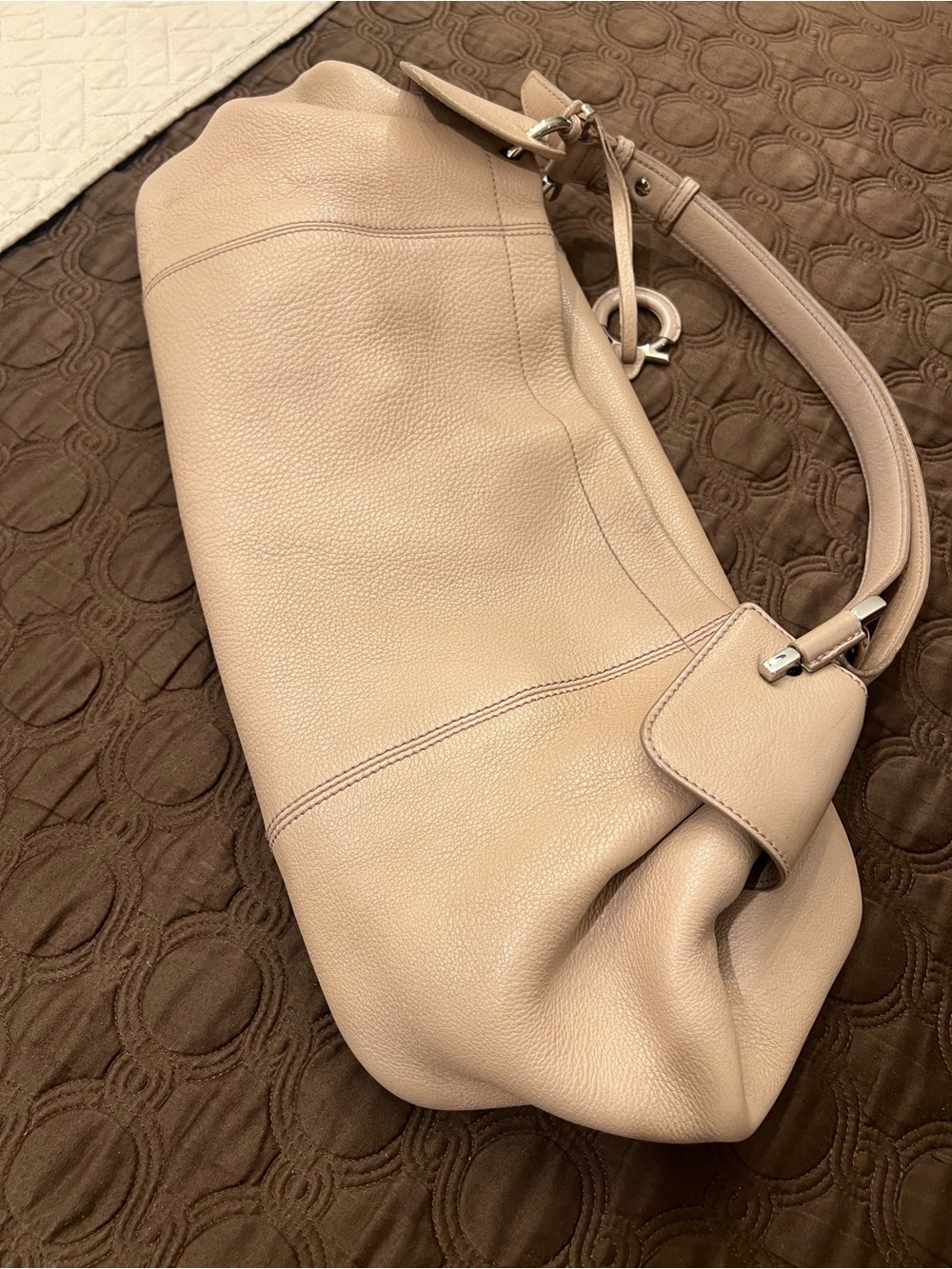 Salvatore Ferragamo Pebbled Leather Pink Bag - Picture 2 of 13
